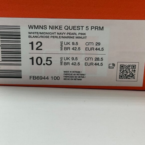 Nike Quest 5 PRM White Navy Pearl Pink Running Shoe FB6944-100 Womm 12 /Men 10.5 - Picture 12 of 12